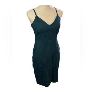 Love Chesley Sleeveless Rhinestone Strip Back Green Mini Dress